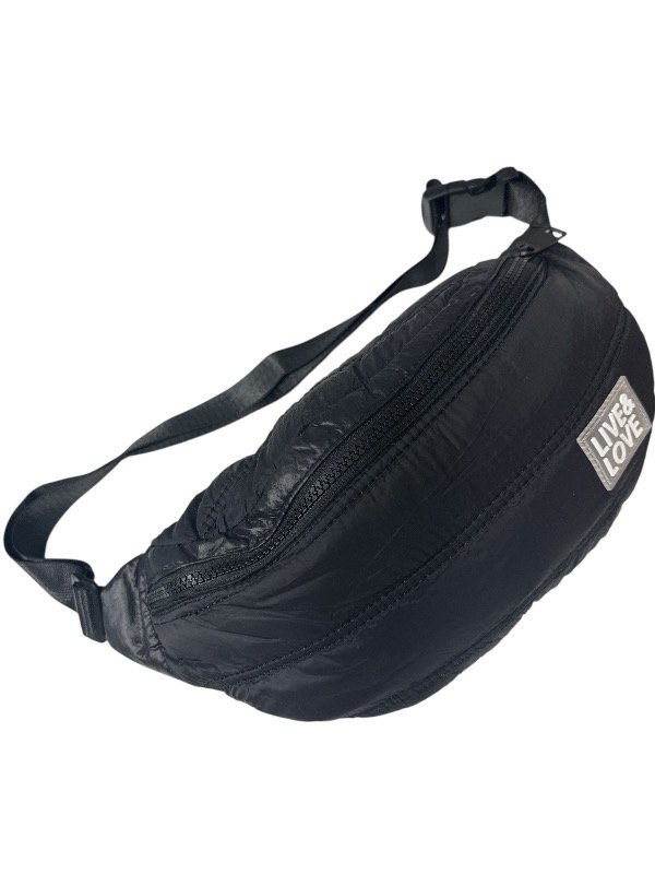 Producto - Riñonera negra puffer Live Love
