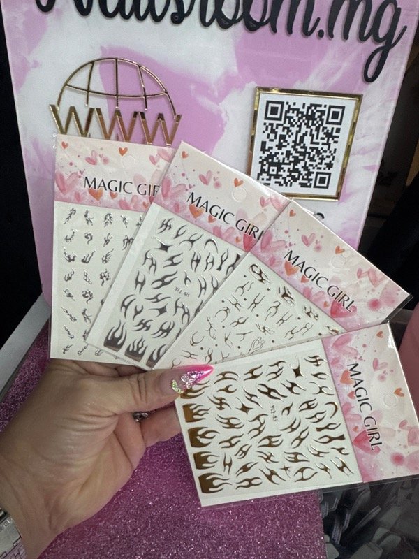 Producto - Stickers relieves dorados y plateados surtidos sin eleccion