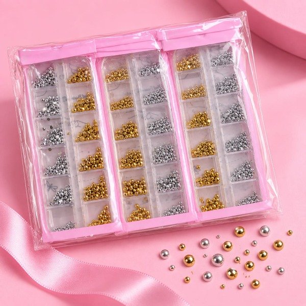 Producto - DECORECION PEDIA PERLAS CROMADAS DIFERENTES MEDIDAS NAEZ - 1