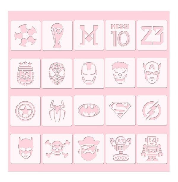 Producto - Stencil para Tatuajes 6x6 Cm 20 diseños M2 -ei