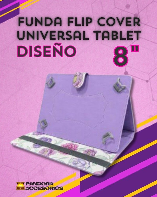 Producto - Funda Flip Cover Universal Tablet 8" Diseño - 0