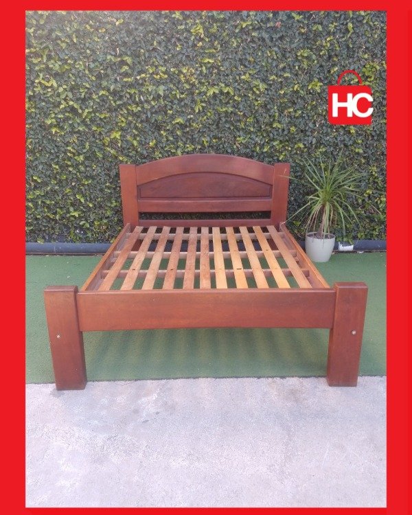 Producto - Cama de 2 Plazas de Algarrobo Macizo