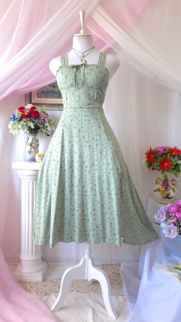Producto - Vestido Sonia Verde Suave Estampado! IMPORTADO NUEVO - 0