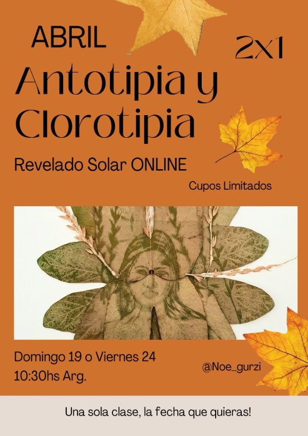 Producto - Taller de Revelado solar, ANTOTIPIA Y CLOROTIPIA. - 0