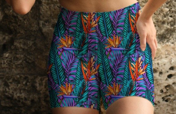 Producto - Biker violeta tropical