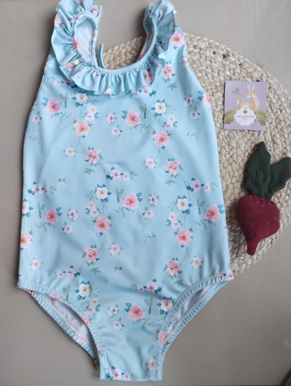 Producto - Malla Enteriza Rococó Celeste