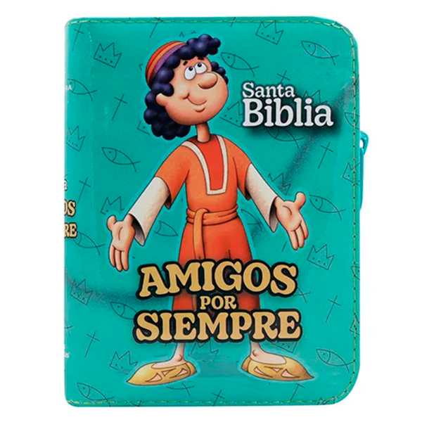 Producto - Biblia Reina Valera 1960 Para Niños Amigos Por Siempre Verde Con Cierre Verde