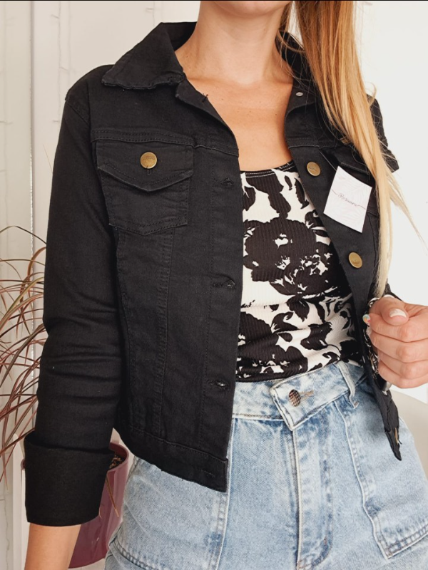 Producto - Campera Serena Jeans Negra