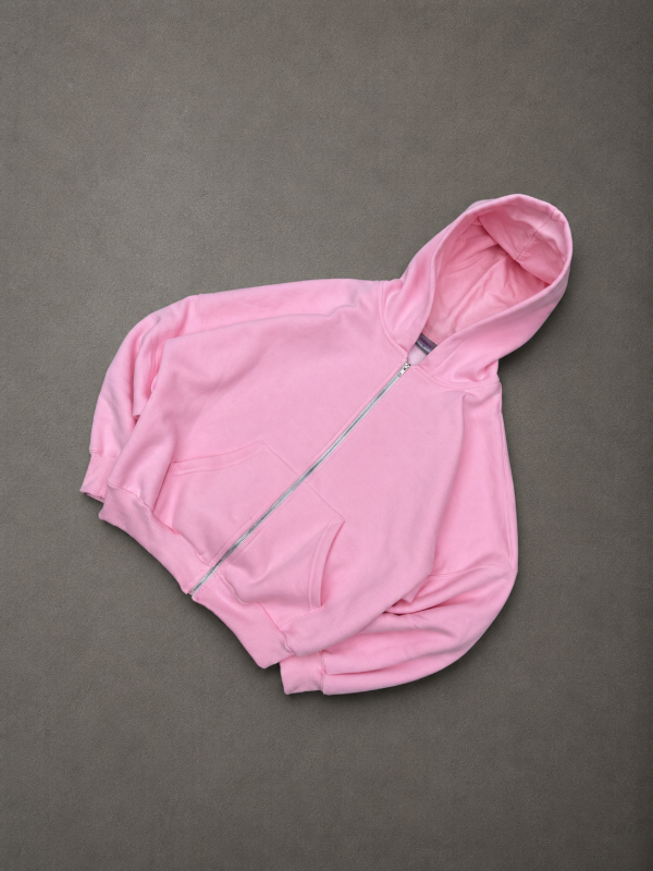 Producto - Zip Hoodie Rosa Bebé