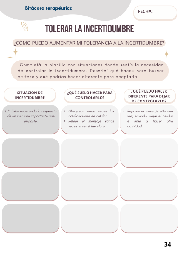 Producto - Bitácora Terapéutica - 2