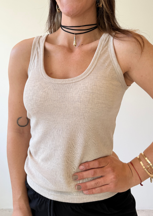 Producto - Musculosa LAVANDA - Beige