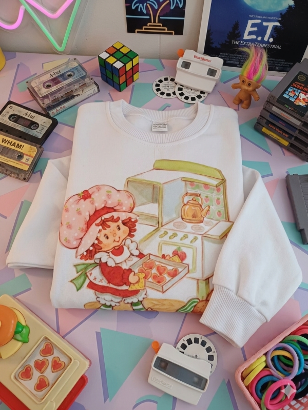 Producto - Buzo Frisa Frutillitas Cocinera Blanco