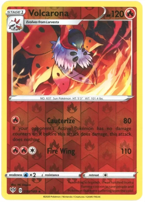 Producto - Volcarona (Reverse Holo) - Darkness Ablaze - Pokemon