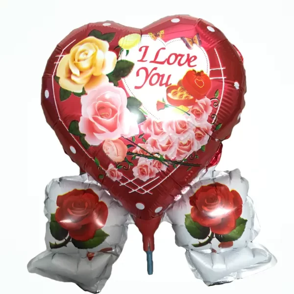 Producto - Globo corazón rosa Te Amo 25cm Con Palito