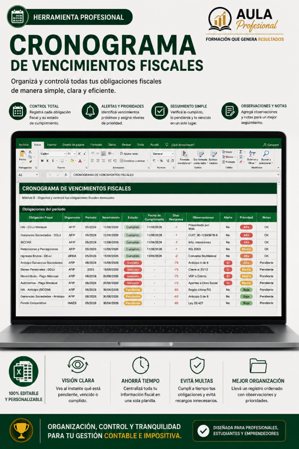 Producto - Plantillas Automatizadas en Excel Contables e Impositivas (Edición 2026) - 3
