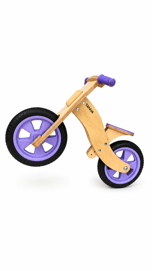 Producto - Patacleta Bicicleta de Equilibrio TANNA de Madera Infantil Color Lila