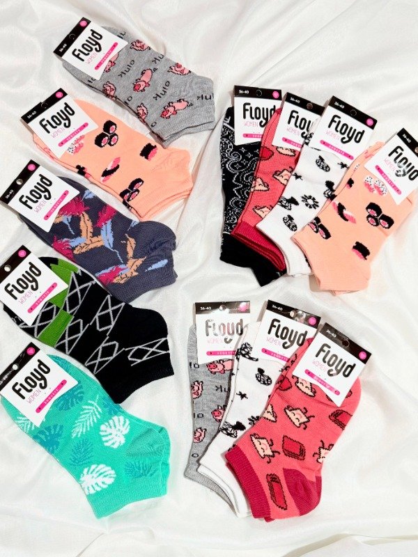 Producto - PACK X 12 SOQUETE DE DAMA ESTAMPADA - LISAS