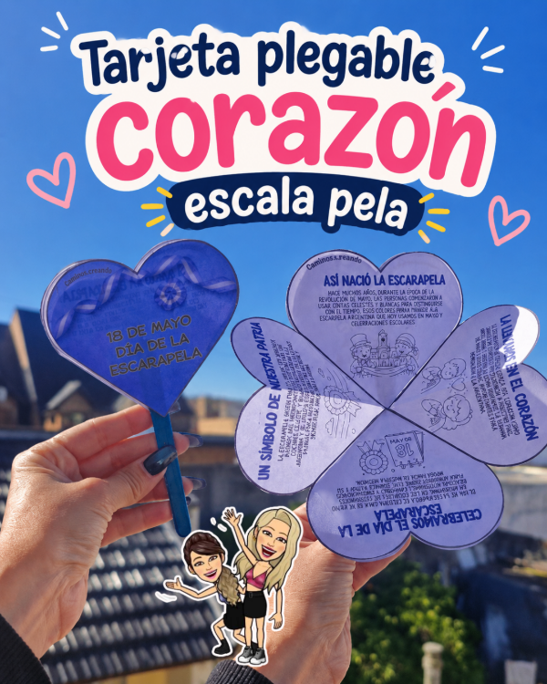 Producto - TARJETA PLEGABLE CORAZÓN DE LA ESCARAPELA
