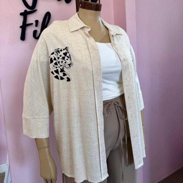 Producto - Camisa de lino tigre corazon 7329 - 3