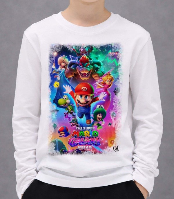 Producto - Remeras mangas largas niños Mario Bros Galaxy