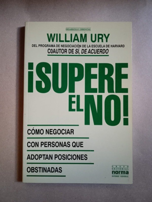 Producto - Supere el no - William Ury - Norma 1993 - 0