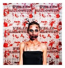 Producto - NUEVO HALLOWEEN CORTINA BRICK WALL 1X2 M FELIZ HALLOWEEN SANGRE X 1