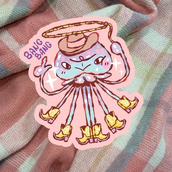 Producto - sticker vinilo frost rose "pulpito vaquero"
