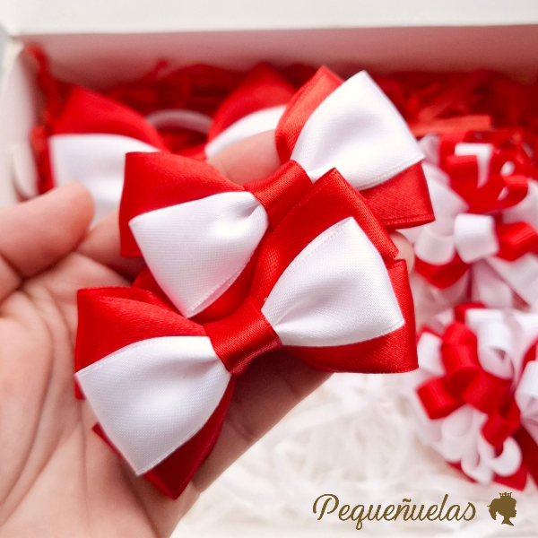 Producto - Moños Victoria Rojo y Blanco