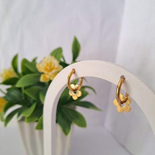 Producto - Aros Cubano Flor - Código: 000060 - 0