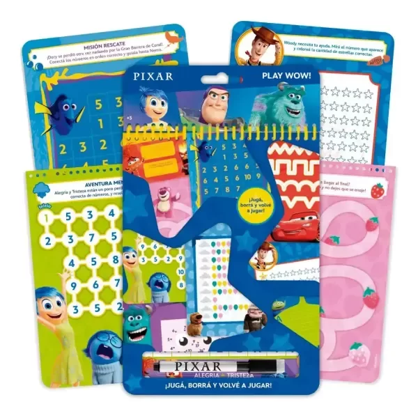 Producto - Play Wow  Libro de actividades reutilizable  Pixar