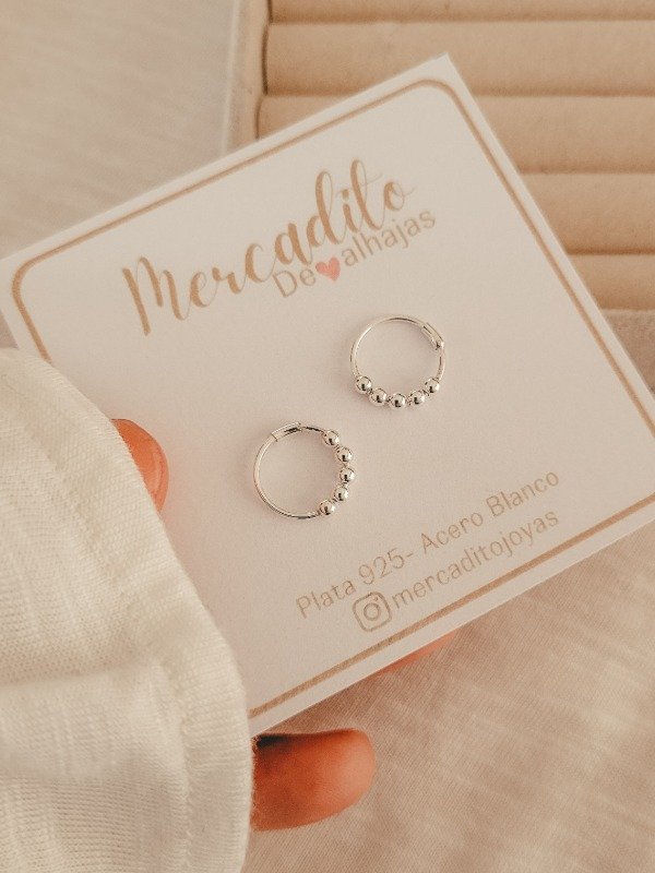 Producto - Argollitas perlas