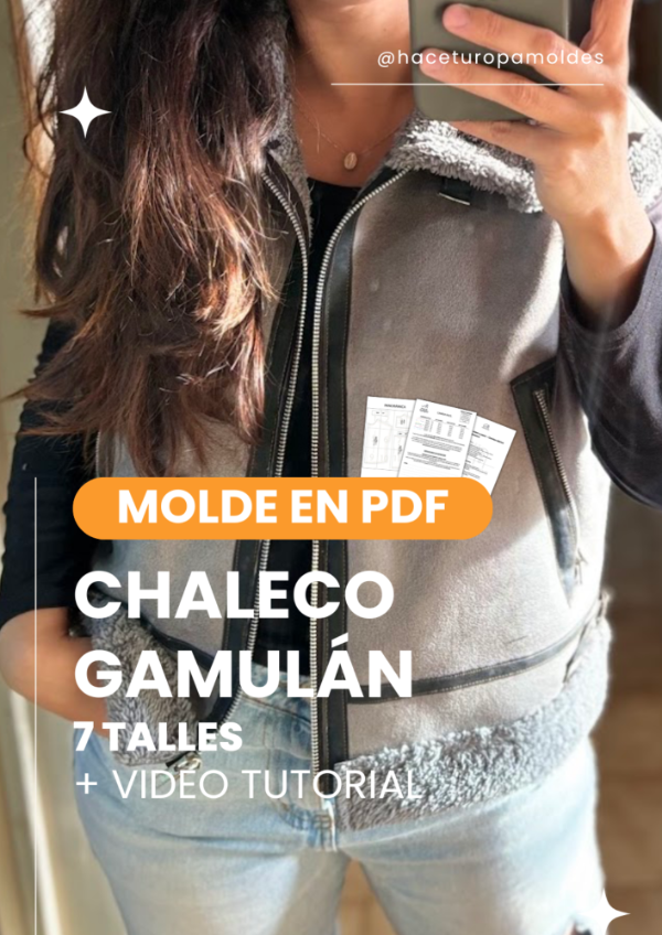 Producto - MOLDE CHALECO GAMULÁN + VIDEO TUTORIAL