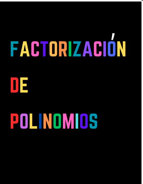Producto - FACTORIZACIÓN DE POLINOMIOS