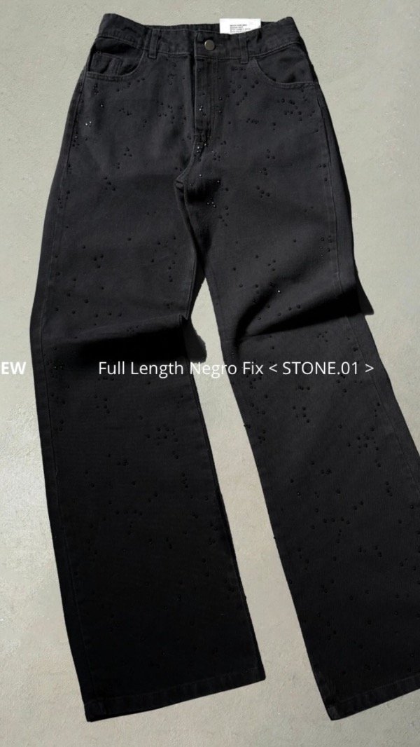 Producto - Jeans Recto Negro Strass