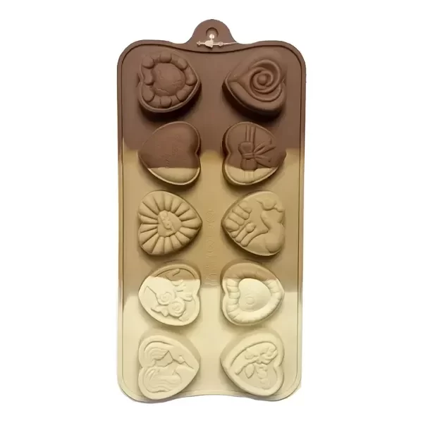 Producto - Molde Corazones X10 Boda Amor Pareja - 0