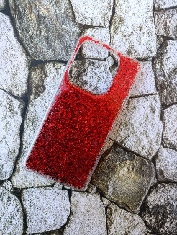 Producto - Funda rígida brillantina Xiaomi Note 14 4G roja