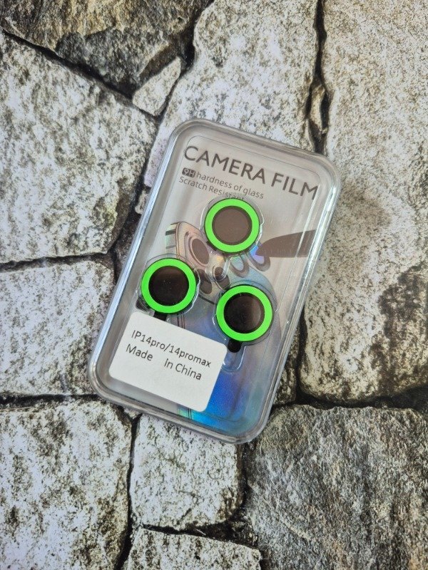 Producto - Protector de cámara neón Iphone 14 Pro / 14 Pro Max verde