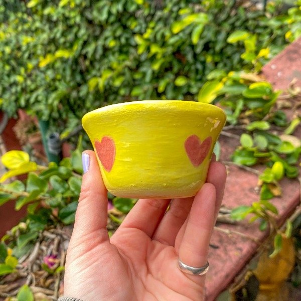 Producto - Mini cuenco corazones Amarillo