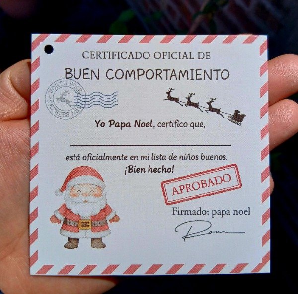 Producto - Tarjeta de navidad buen comportamiento por unidad