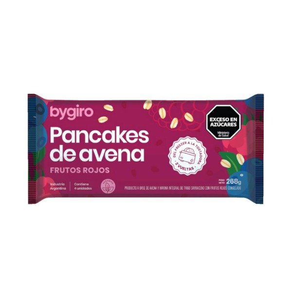 Producto - PANCAKES DE AVENA CON FRUTOS ROJOS X 6U - BYGIRO
