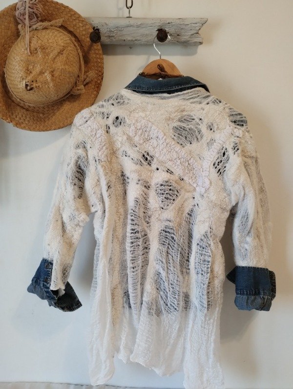 Producto - Saco liviano OFF WHITE Calado - 4