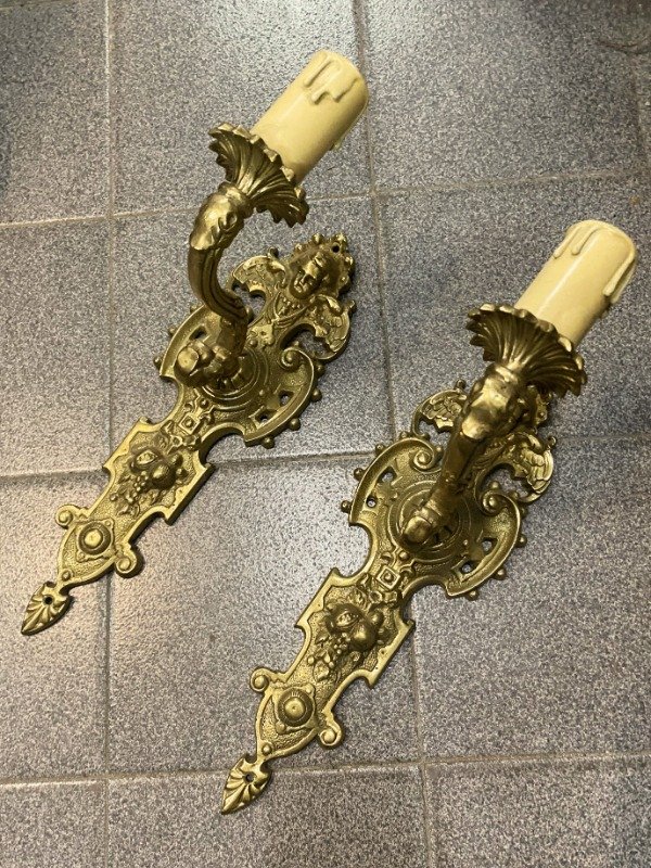 Producto - Par De Apliques De Bronce