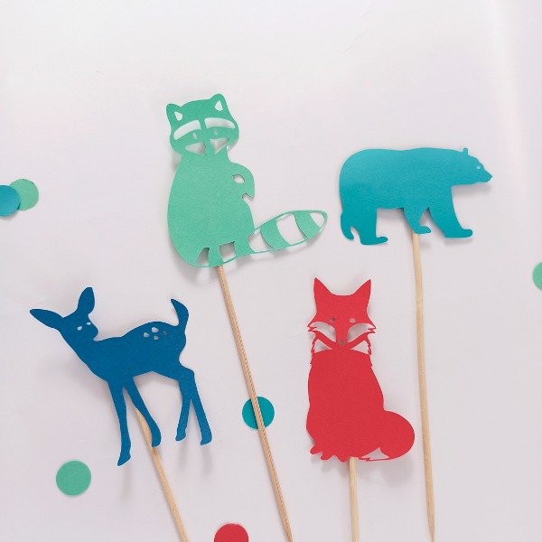 Producto - Set x 4 Toppers Animales del Bosque