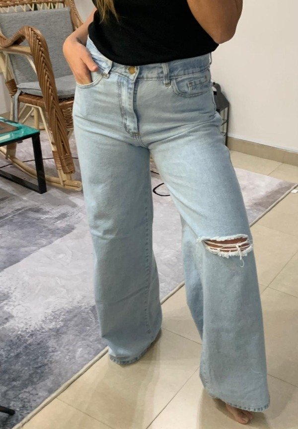 Producto - Jean wide leg con rotura - 0
