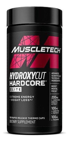 Producto - HYDROXY CUT HARD CORE ELITE EN POTE 110 CAPSULAS - MUSCLETECH