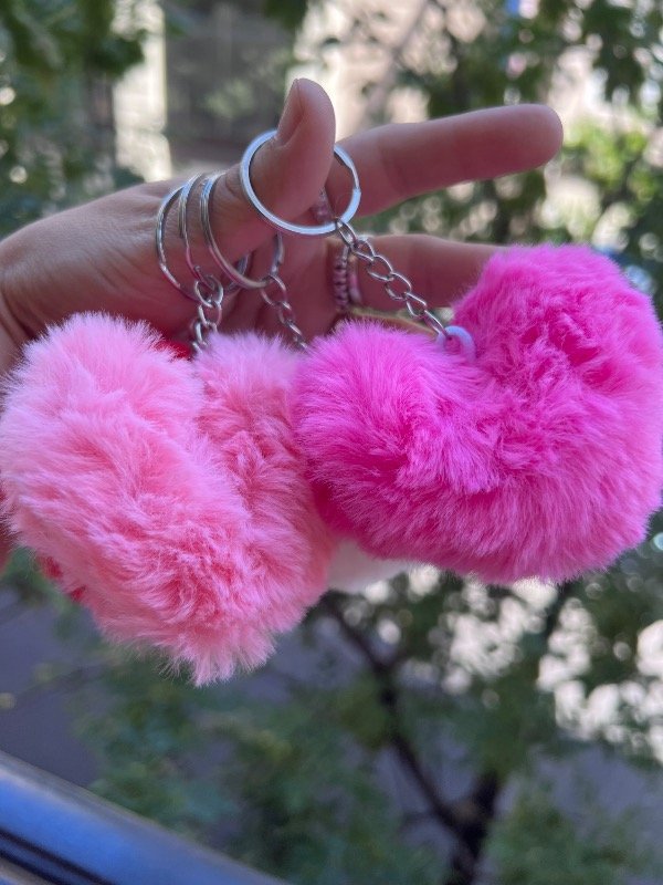 Producto - 4 llaveros peluche corazón