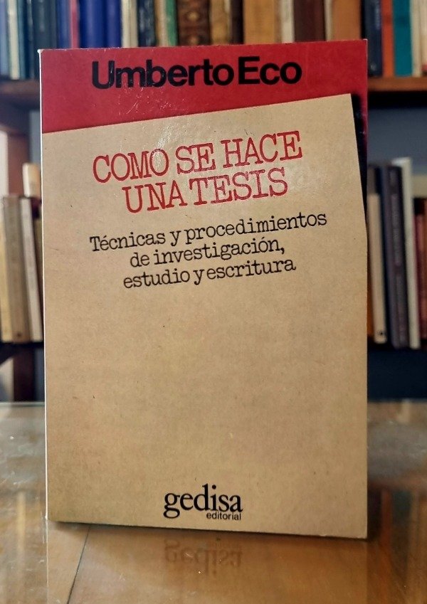 Producto - Como se hace una tesis - Umberto Eco
