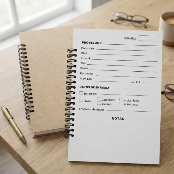 Producto - Cuaderno Control de Proveedores - Tapas Kraft 400 - 25p - 0