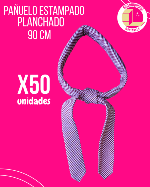Producto - Pañuelo Estampado planchado 90 cm - Pack x50 unidades
