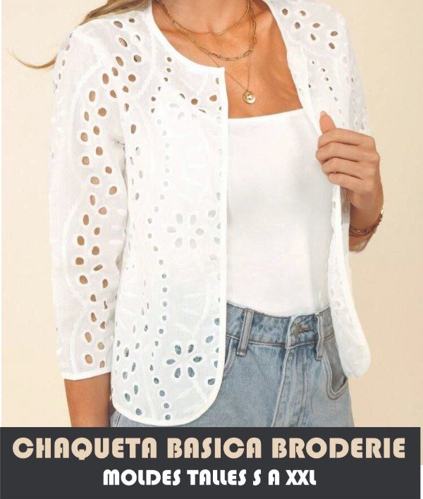 Producto - MOLDES CHAQUETA BASICA BRODERIE